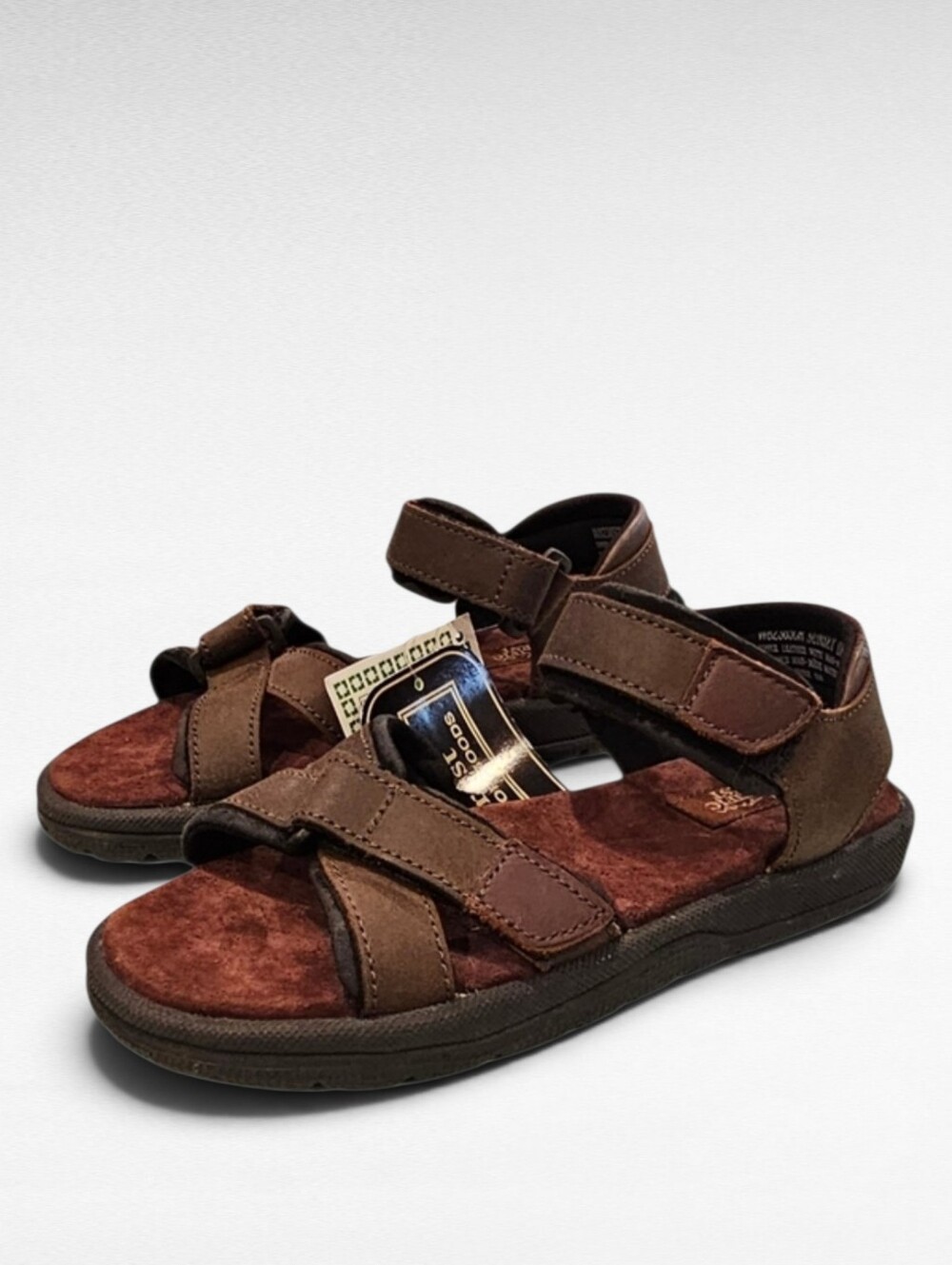 Pacific Crest Sunset Beach Ankle Strap Brown Leather Sandals Size 7
